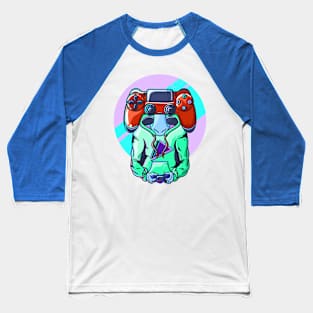 Gamer Head Baseball T-Shirt